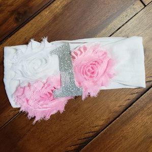 1st Birthday hair bow